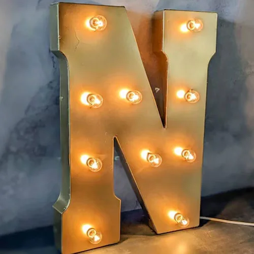 Masquerade Gold Lettering Custom Marquee Letters - Jasionlight